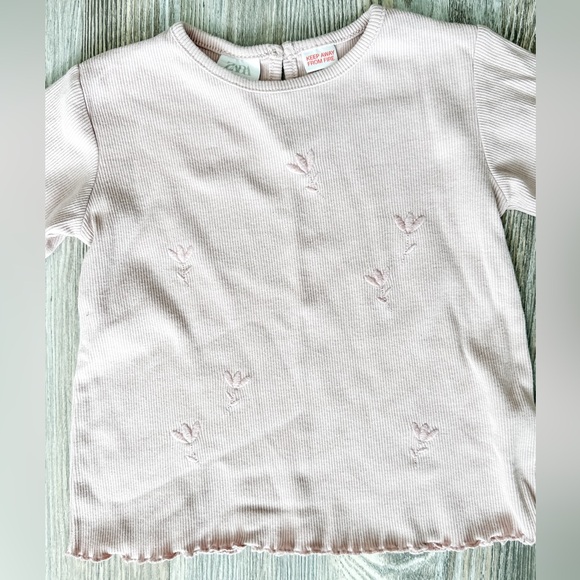 ZARA Toddler Girl Long Sleeve Top/ Size 2T - Picture 3 of 4